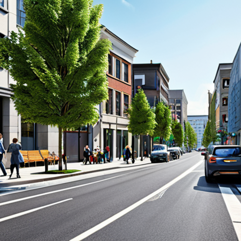 부동산 세금 신고의 중요성 - **

"A modern city street scene during the day, with well-maintained roads and public services, show...