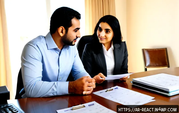 부동산 세금 회계 방법 - Photorealistic real estate tax accounting consultation in a modern Middle Eastern office, Arab accou...